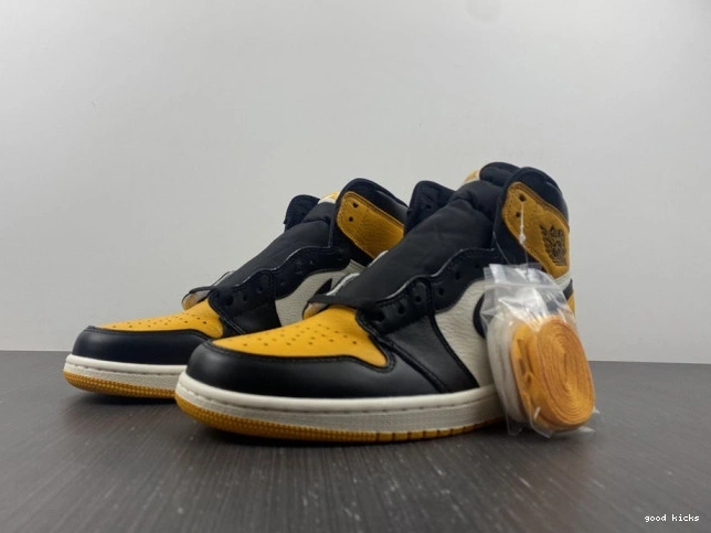 Air High 555088-711 OG Toe Yellow Jordan 1 0705